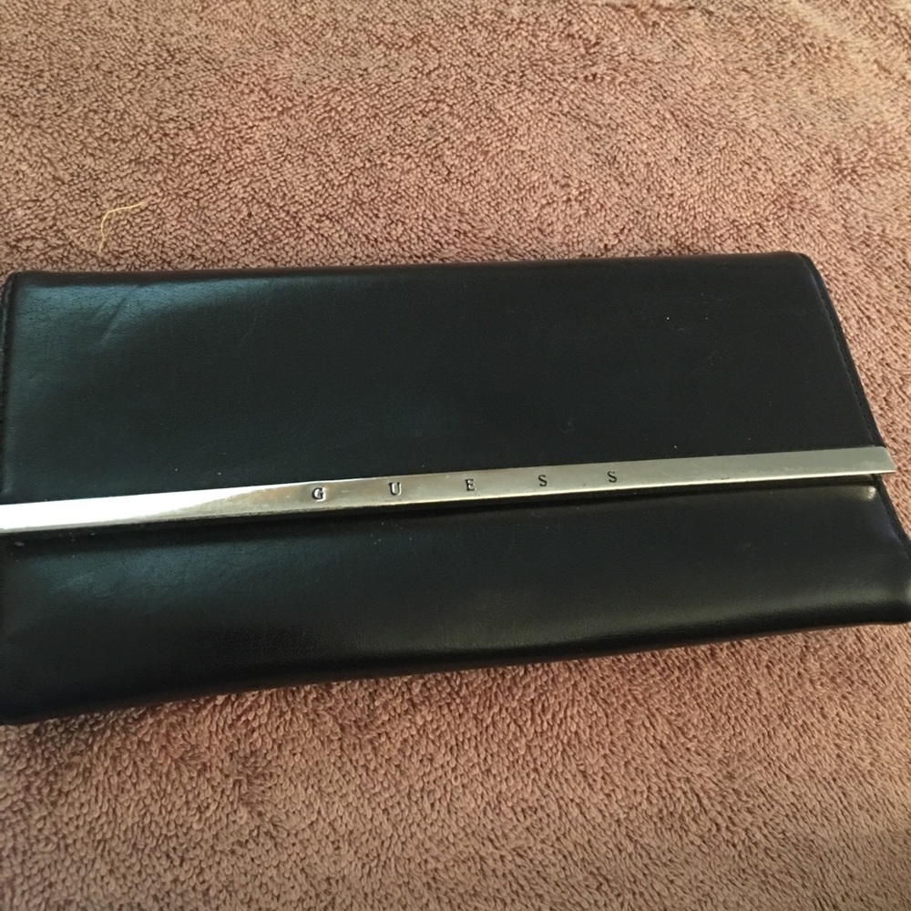 Authentic Guess black leather wallet